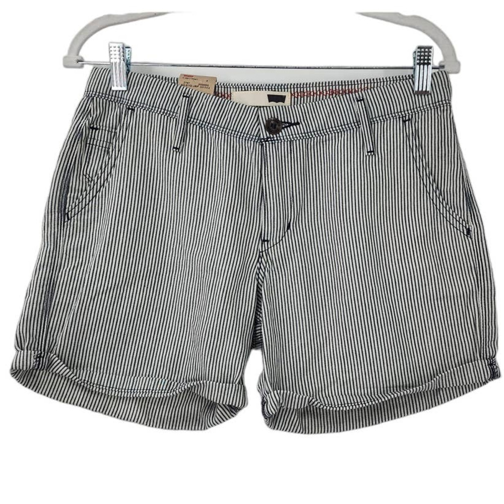 New Levi's Women's Conductor Shorts Size 4 27 Mom Shorts Train